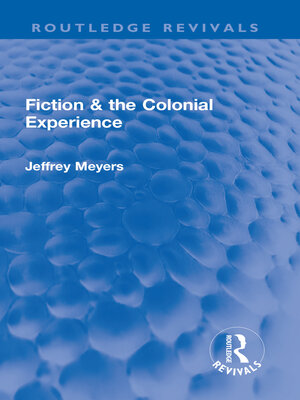 cover image of Fiction & the Colonial Experience